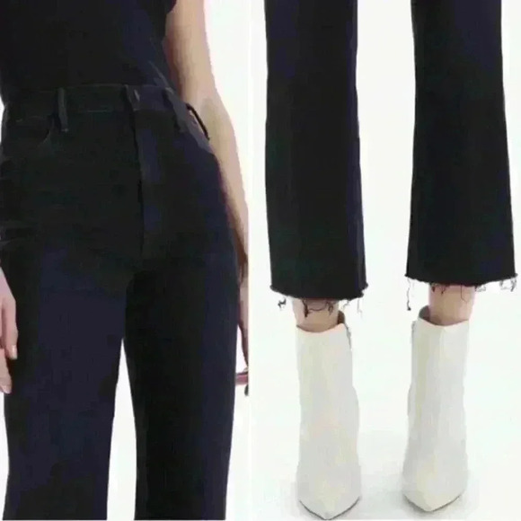 MOTHER The Hustler Ankle Fray Jeans Encounters at Night Size 26 - Picture 6 of 14